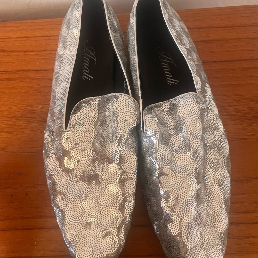 Amali Silver Sequin Men’s Loafers